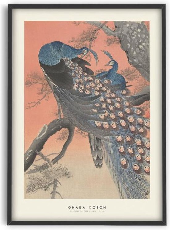 Ohara Koson - Peacocks on tree - 50x70 cm - Art Poster - PSTR studio