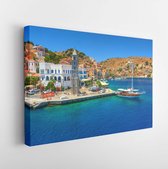Onlinecanvas - Schilderij - Greece Architecture Art Horizontal Horizontal - Multicolor - 75 X 115 Cm