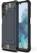 Armor Hybrid Back Cover - Samsung Galaxy A32 5G Hoesje - Donkerblauw