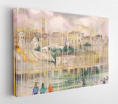 Onlinecanvas - Schilderij - The Port Penzance. Oil Painting Cityscape Art Horizontal Horizontal - Multicolor - 30 X 40 Cm