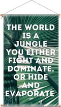 Textiel poster Jungle print | spreuken | wanddecoratie natuur - 40x70cm