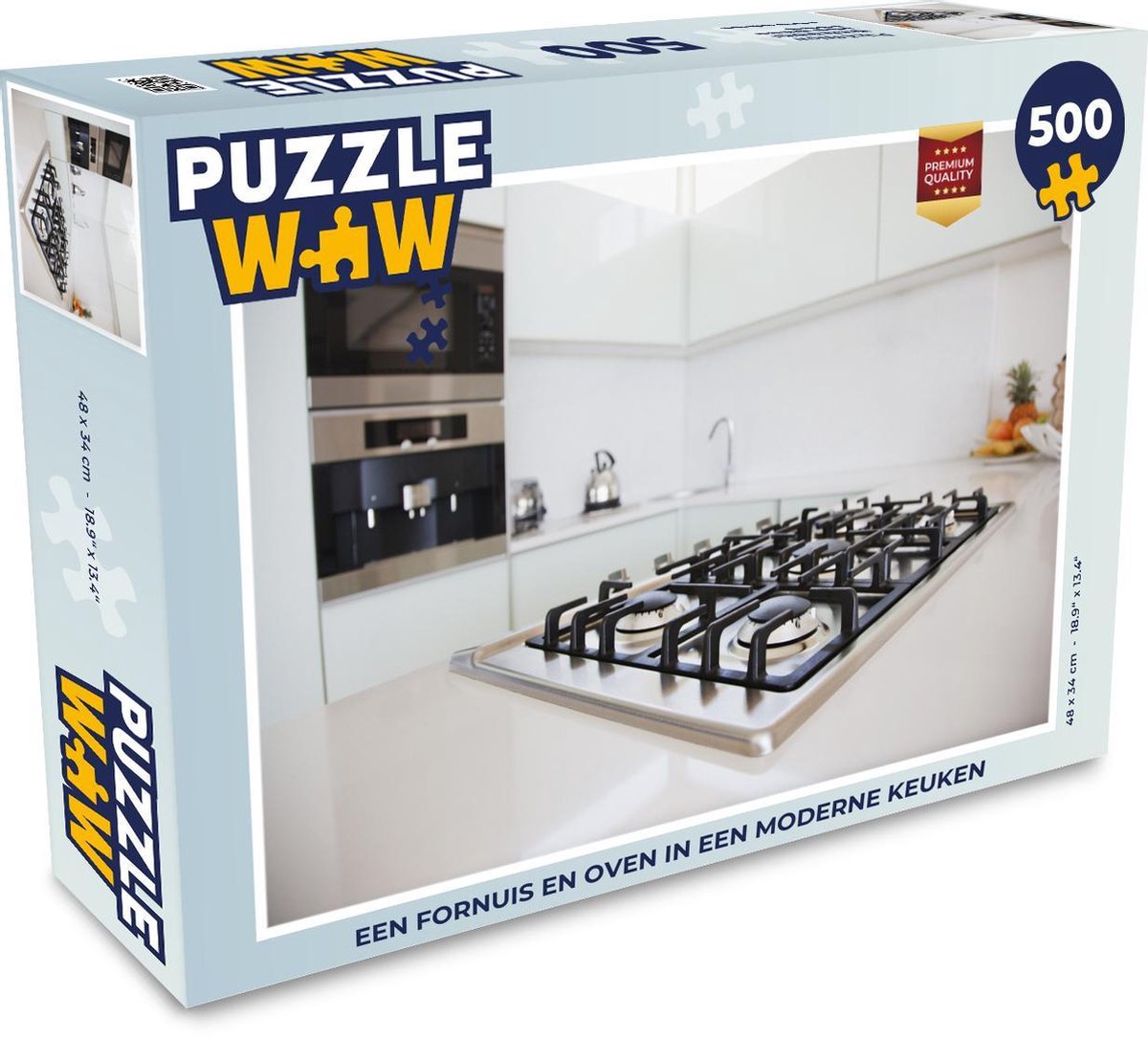 Afbeelding van product Puzzel 500 stukjes Fornuis - Een fornuis en oven in een moderne keuken - PuzzleWow heeft +100000 puzzels