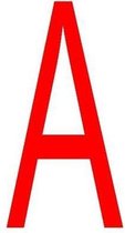 Letter 'A' sticker rood 70 mm