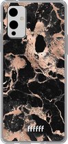 6F hoesje - geschikt voor OnePlus 9 -  Transparant TPU Case - Rose Gold Marble #ffffff