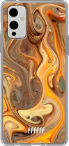 6F hoesje - geschikt voor OnePlus 9 -  Transparant TPU Case - Brownie Caramel #ffffff