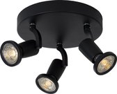 Lucide JASTERLED - Plafondspot - Ø 20 cm - LED - GU10 - 3x5W 2700K - Zwart