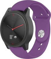 Siliconen Smartwatch bandje - Geschikt voor  Garmin Vivomove HR sport band - paars - Horlogeband / Polsband / Armband