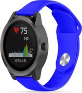 Siliconen Smartwatch bandje - Geschikt voor  Garmin Vivoactive 3 sport band - blauw - Horlogeband / Polsband / Armband