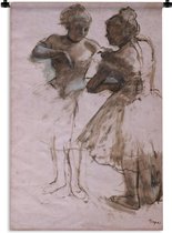 Tapisserie Edgar Degas - Deux danseurs - Oeuvre d' Edgar Degas Tapisserie coton 90x135 cm - Tapisserie avec photo