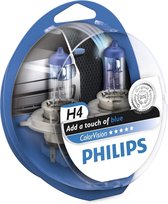 Philips ColorVision H4 Blauw 60/55W 12V, set à 2 stuks