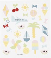 Stickers, zomervakantie, 15x16,5 cm, 1 vel
