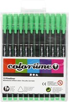 Colortime Fineliner . lichtgroen. lijndikte 0.6-0.7 mm. 12 stuk/ 1 doos