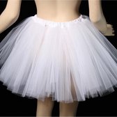 Dunne witte tule rokje petticoat tutu - wit - maat 98 104 110 116 - onderrok ballet rokje turnen engel
