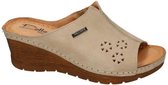 Pollonus Comfort Shoes -Dames -  taupe - slippers & muiltjes - maat 38