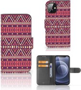 GSM Hoesje Apple iPhone 12 Mini Bookcase Aztec Purple