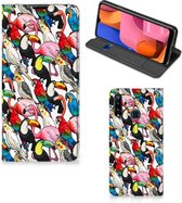 Telefoon Hoesje Geschikt voor Samsung Galaxy A20s Bookcover Case Birds