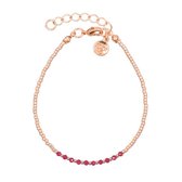 Mint15 Armband 'Little Faceted Beads - Ruby Garnet' - Roségoud