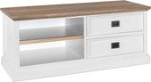 TV-kast rechthoek wit/hout 2-laden 120 cm (r-000SP27139)