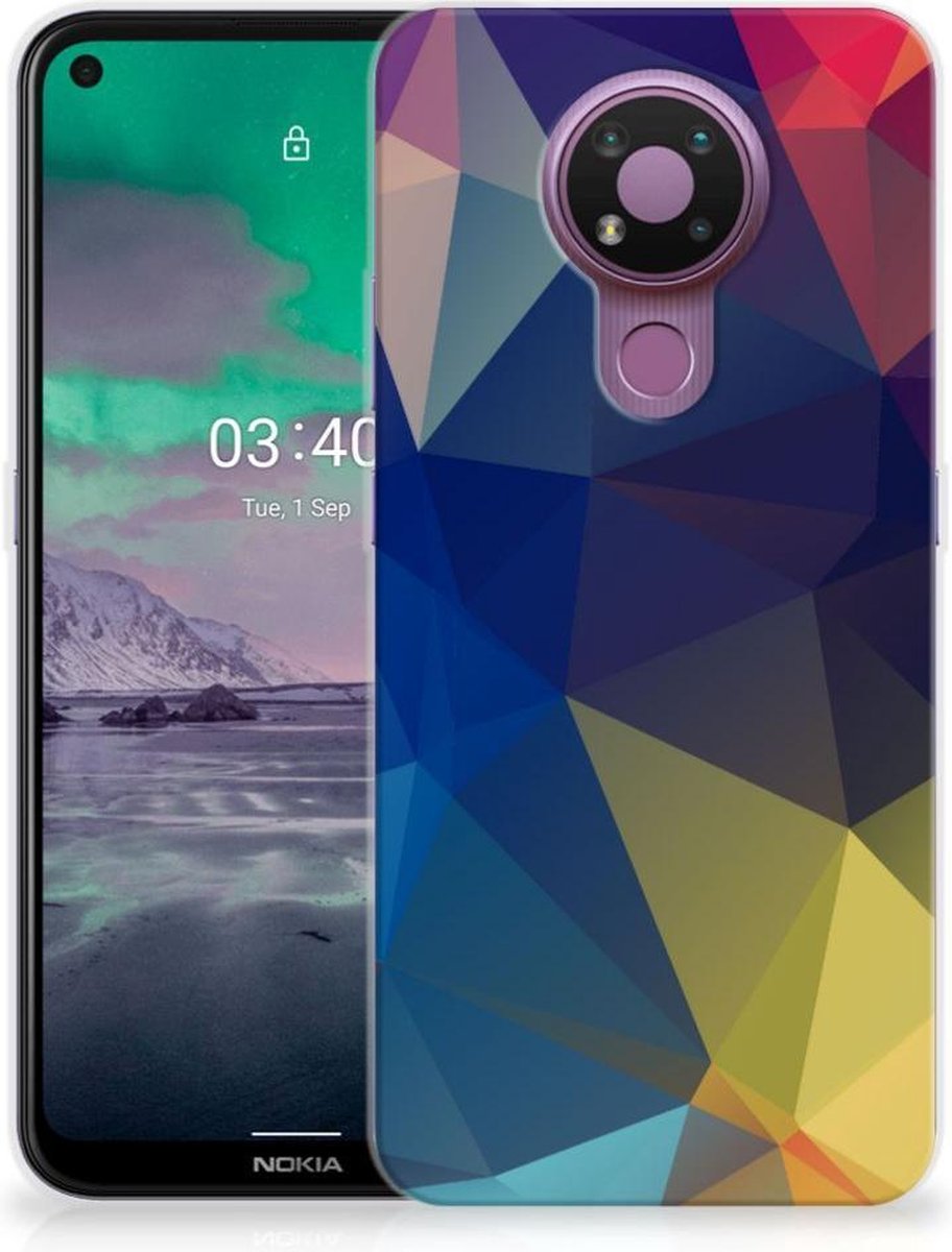 Nokia 3.4 TPU Hoesje Polygon Dark