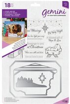 Gemini Photo Card Clearstamp & Snijmal - Christmas Blessings