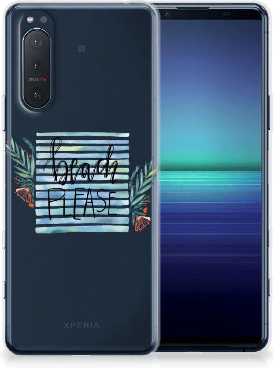 Sony Xperia 5II Telefoonhoesje met Naam Boho Beach
