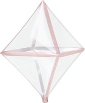 Amscan Folieballon Octaëder 38 X 63 Cm Transparant/roze