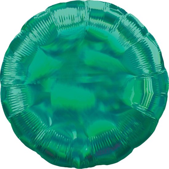 Amscan Folieballon Holographic Iridescent Green Circle 46 Cm
