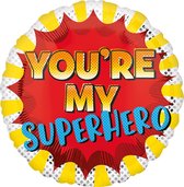 Amscan Folieballon You're My Superhero 43 Cm Geel/rood