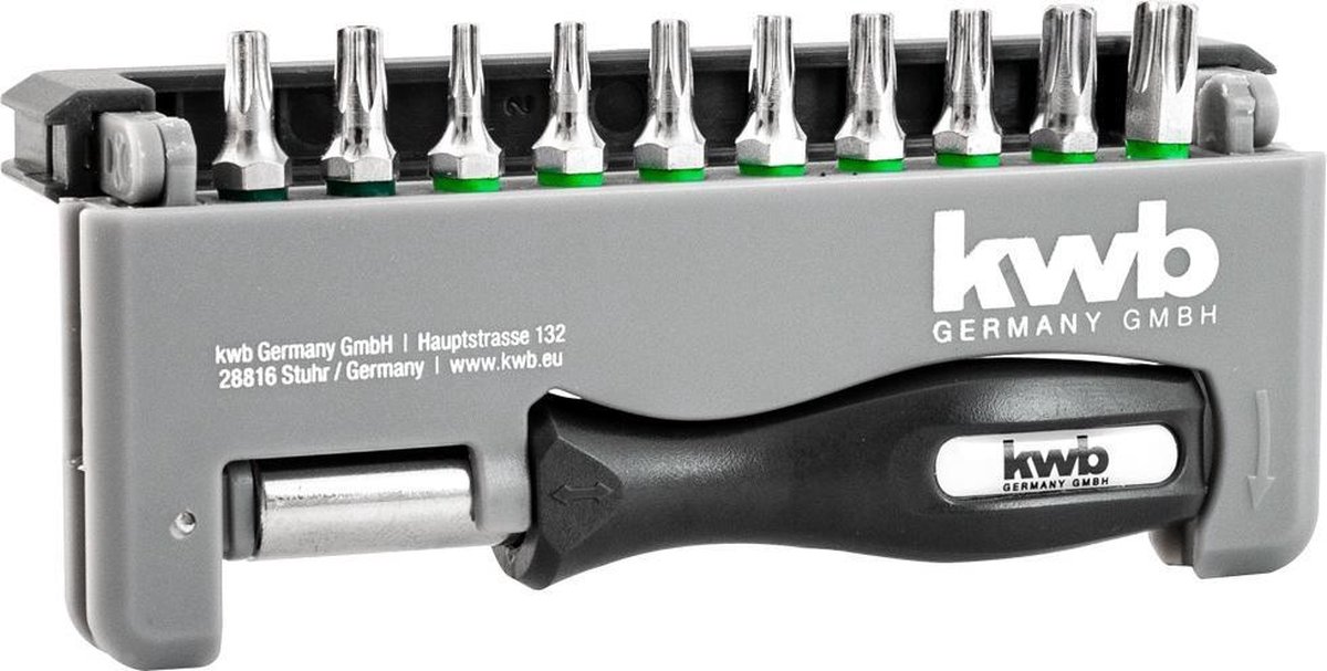 KWB 10-Piece Torx Bit Set - 25mm Industrial Steel Bits 1/4" Hex Shank