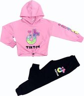 MEISJES 2-delig tiktok trainingspak Trainingspak | roze | maat 3_4 JAAR GF181