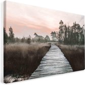 Bridges natuurprint op de Peel op Canvas |  fotoprint op canvas | wanddecoratie - 60x90cm
