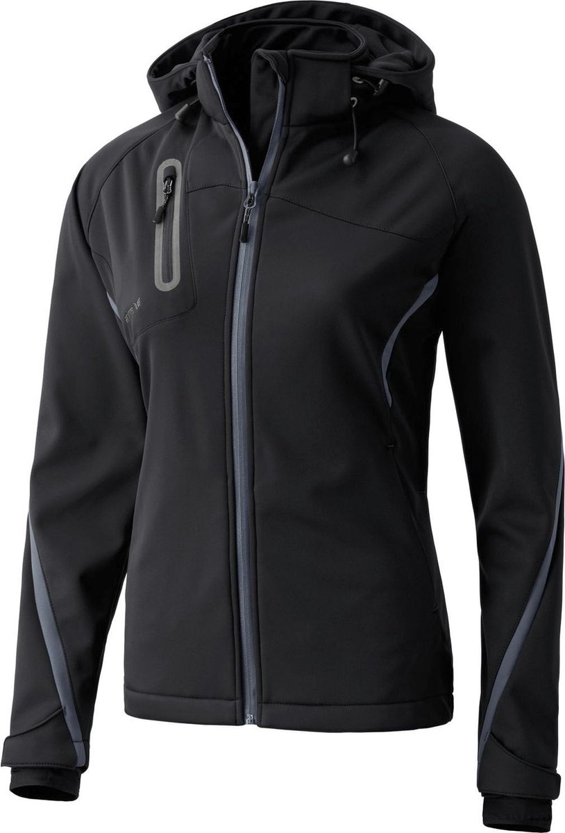 Erima Function Softshell Jack Dames - Antraciet / Zwart | Maat: 38