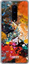 6F hoesje - geschikt voor OnePlus 8 -  Transparant TPU Case - Colourful Palette #ffffff