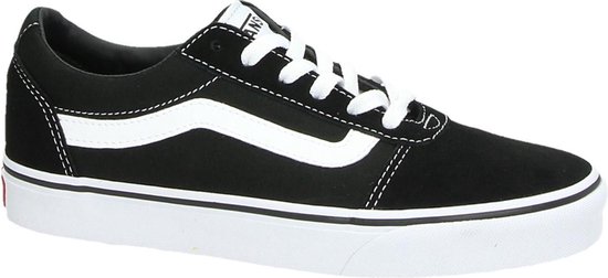 Vans Ward Suede/Canvas Dames Sneakers - Black/White - Maat 38.5 - Vans
