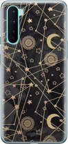 OnePlus Nord hoesje - Sterren, zon, maan - Soft Case Telefoonhoesje - Sterren - Zwart