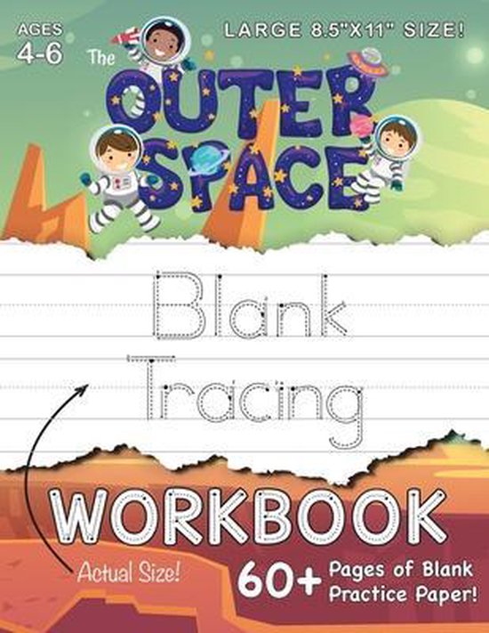 The Outer Space Blank Tracing Workbook (Large 8.5"x11" Size! ... - cover