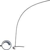 QAZQA piegato - Moderne LED Dimbare Vloerlamp | Staande Lamp met Dimmer - 1 lichts - H 200 cm - Zwart -  Woonkamer | Slaapkamer