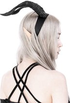 Restyle Haarband Tiefling with goat horns Zwart