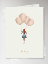 ViSSEVASSE Go For It Balloon Dream - Greeting Card - XS