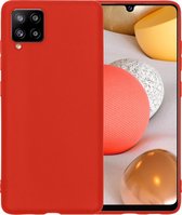 Samsung A42 Hoesje Back Cover Siliconen Case Hoes - Rood