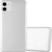 Cadorabo Hoesje voor Apple iPhone 11 in METALLIC ZILVER - Beschermhoes gemaakt van flexibel TPU silicone Case Cover