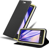 Cadorabo Hoesje voor Nokia Lumia 920 in CLASSY ZWART - Beschermhoes met magnetische sluiting, standfunctie en kaartvakje Book Case Cover Etui