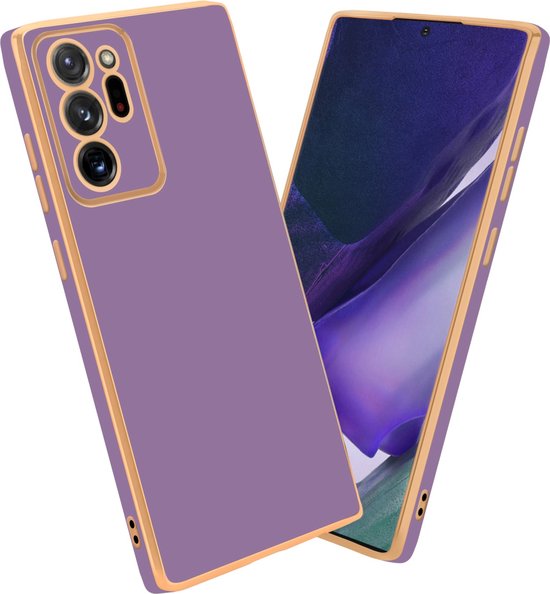 Coque Cadorabo pour Samsung Galaxy NOTE 20 ULTRA en Violet Brillant - Or - Coque de protection en silicone TPU souple et avec protection pour appareil photo