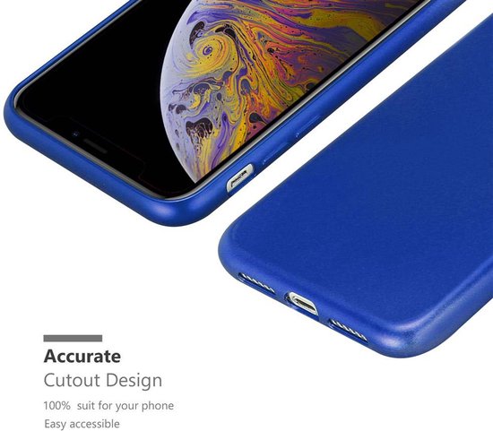 Coque Cadorabo adaptée à Apple iPhone XS MAX en METAL BLUE - Housse de protection en silicone TPU flexible Case Cover