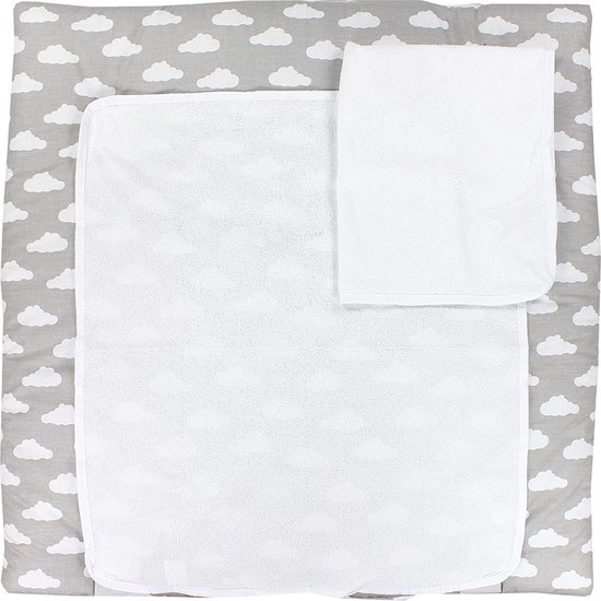 Aankleedkussen Met 2 Afneembare Sponzen - Lila - 42 X 70 Cm - Comfortabel & Hygiënisch
