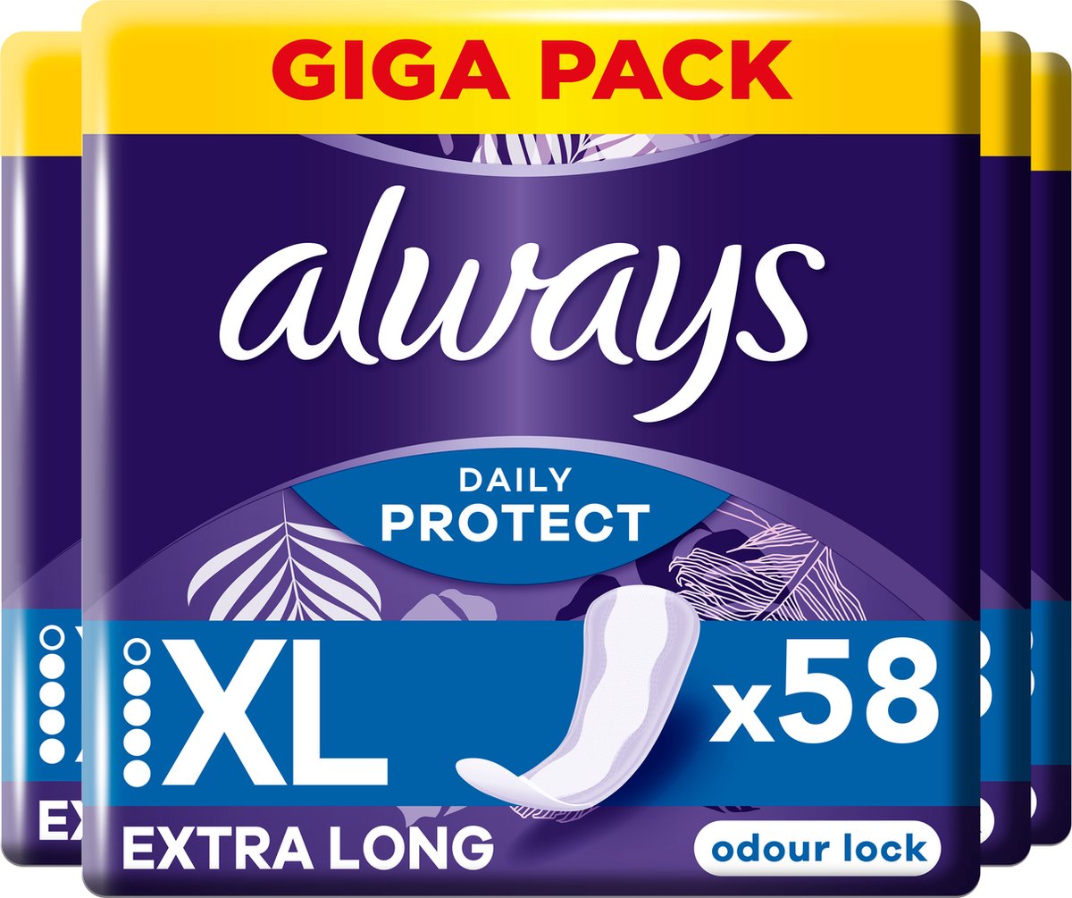 Always Daily Protect - Extra Long - Technologie OdourBlock - Protège-slips  - Pack... | bol.com