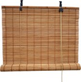 Bamboebaas bamboe rolgordijn Sem - Bruin - 120x160 cm - Natuurlijke look - Zonwerend - Duurzaam bamboe - Lichtdoorlatend - Geschikt voor binnen en buiten - Eenvoudige montage