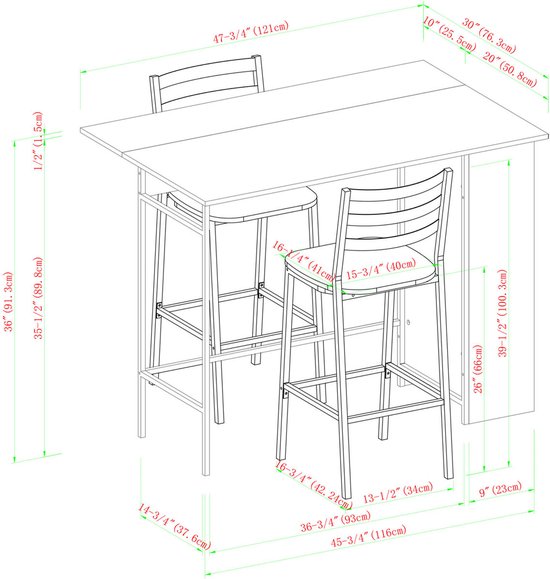 HOMCOM Ronde eettafel voor 2 personen, staal, voor binnen en buiten HOMCOM Ronde eettafel voor 2 personen, staal, voor binnen en buiten