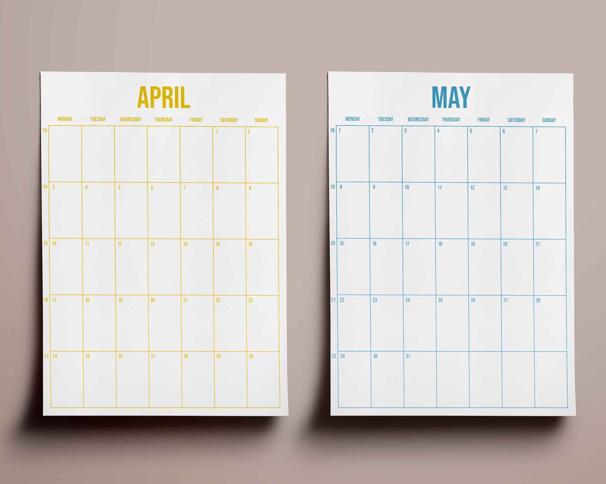 Studio Sara Familie maandplanner Maandkalender 2023 Losse vellen