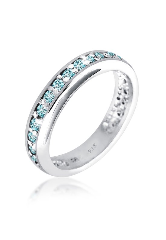 Elli Ring pour femme Bague de fiançailles pour femme précieuse avec cristaux en Argent sterling 925